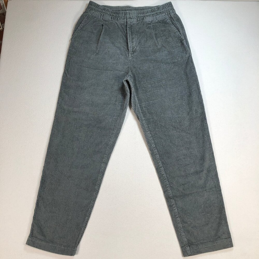 Gap Corduroy Pants Women's L 32x30 Gray Vintage Flight High Rise Joggers Tall‎